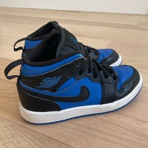 Nike Jordan Kid's Air 1 Retro High OG Black/Royal Blue-White, Size 12c